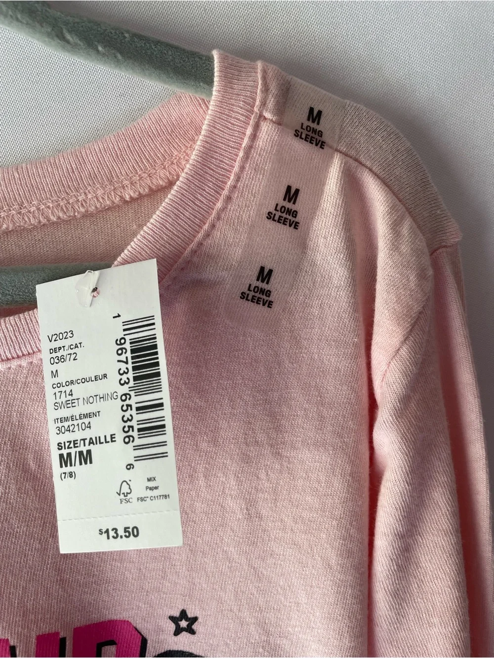 2 Kids Girls Sz 7/8 M Long-Sleeve Graphic Tees